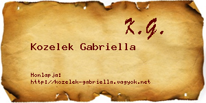 Kozelek Gabriella névjegykártya